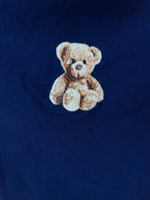 "Moochi" Navy Bear Cropped Tee